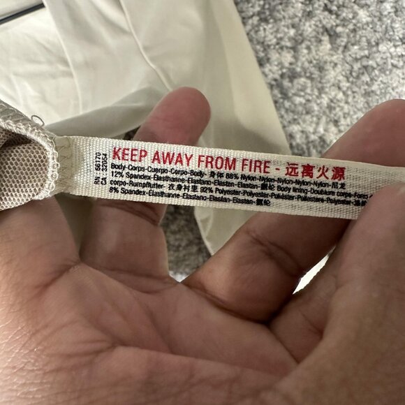 Free People Bodysuit Womens Small Cuban Sand Square Neck Long Sleeve Intimately - Picture 6 of 7